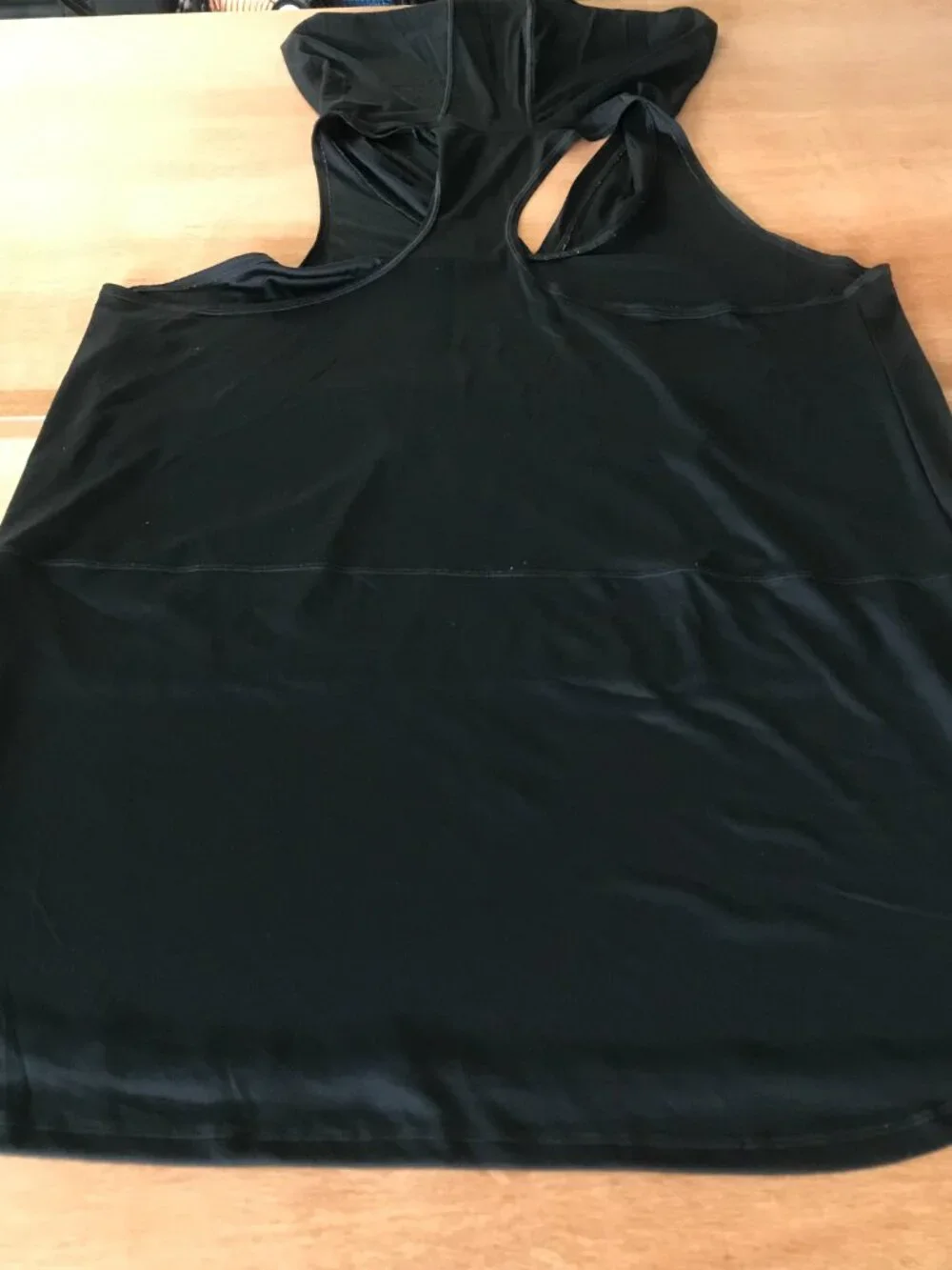 Nike Hooded Dress Swim Cover Up Women 2XL Black Sleeveless Racerback Stretch